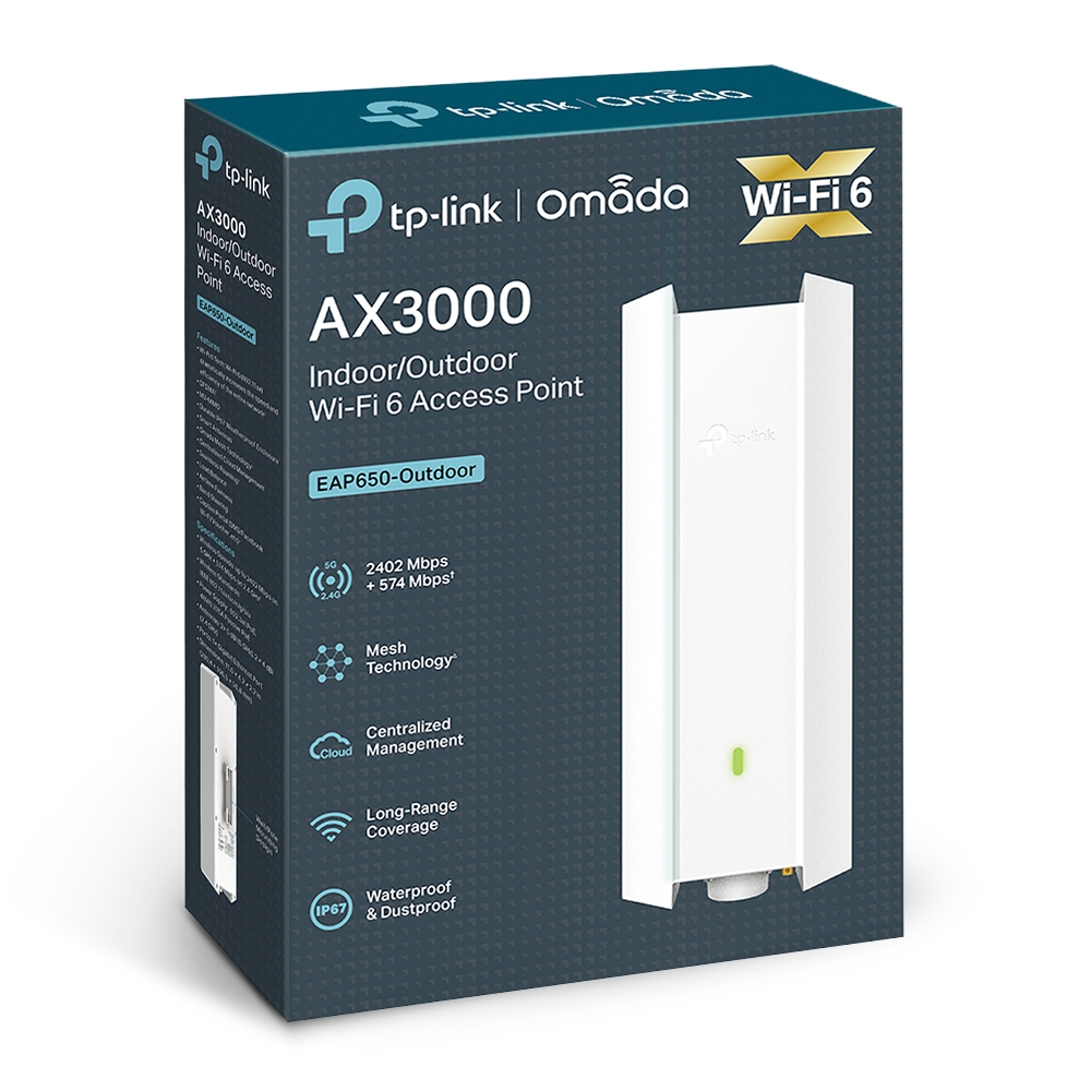 Bộ phát WiFi 6 Ngoài Trời TP-Link EAP650-Outdoor AX3000