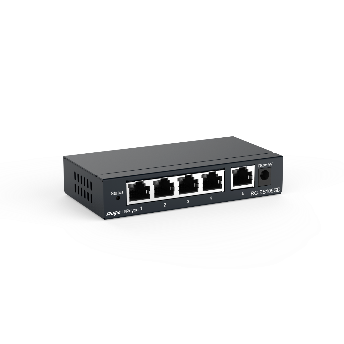 Unmanaged switch 5 cổng RUIJIE RG-ES105GD tốc độ chuyển mạch 10Gbps, có đèn chỉ báo