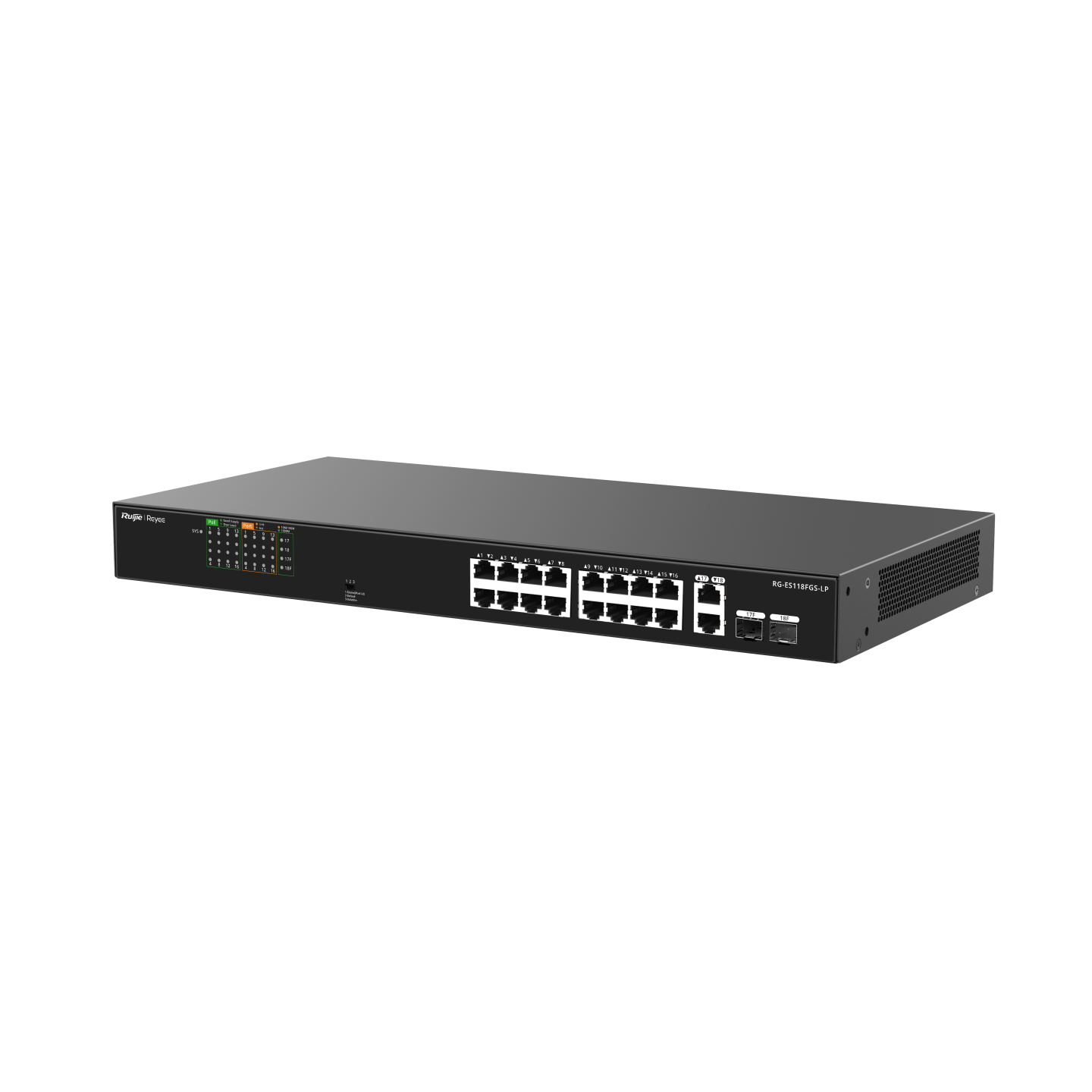 Unmanaged switch 16 cổng PoE RUIJIE RG-ES118FGS-LP