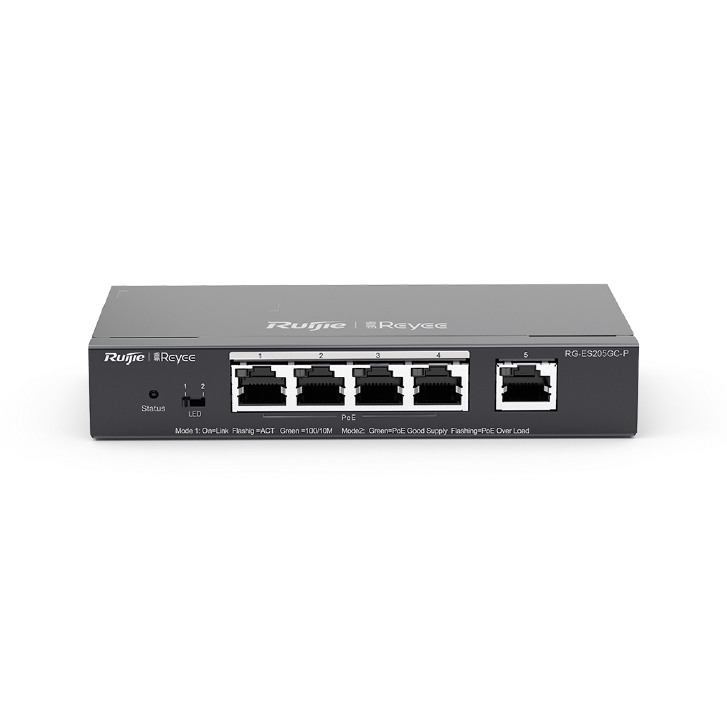 Smart Managed Switch PoE 5 Cổng chuyên dùng CCTV RUIJIE RG-ES205GC-P tốc độ 10Gbps