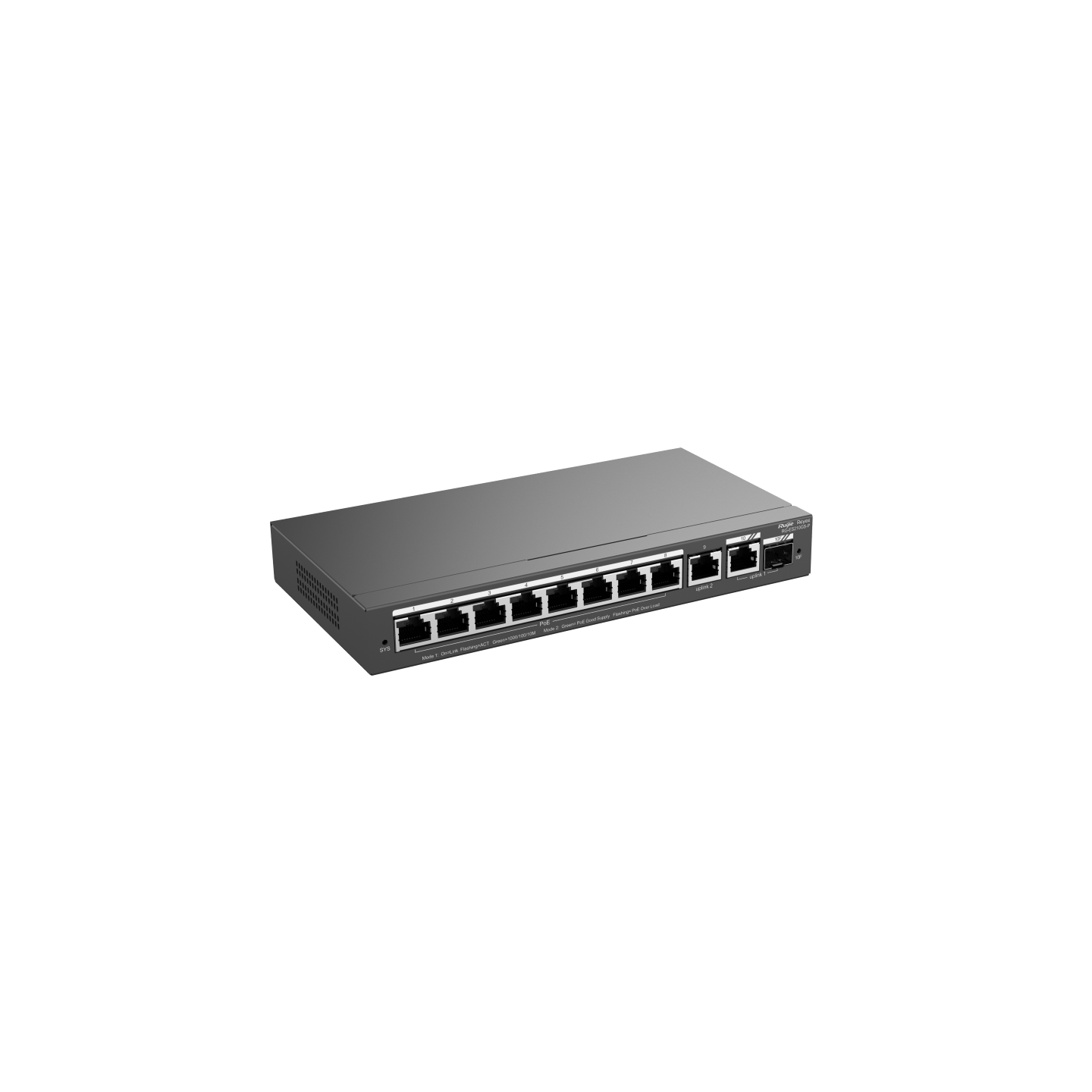 Smart Managed Switch POE 10 cổng Reyee RG-ES210GS-P 10/100/1000BASE-T