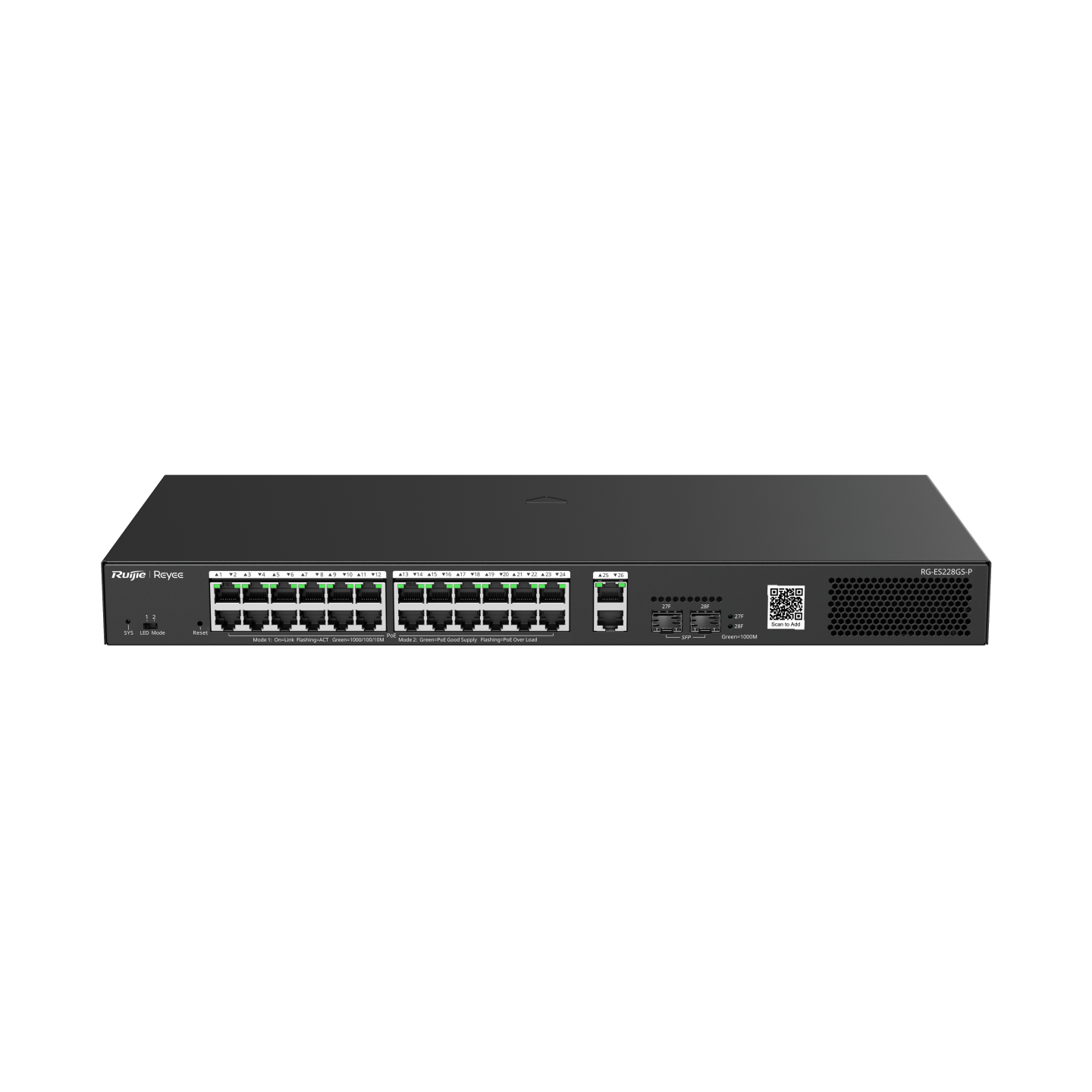 Smart Managed Switch PoE 28 cổng Ruijie RG-ES228GS-P