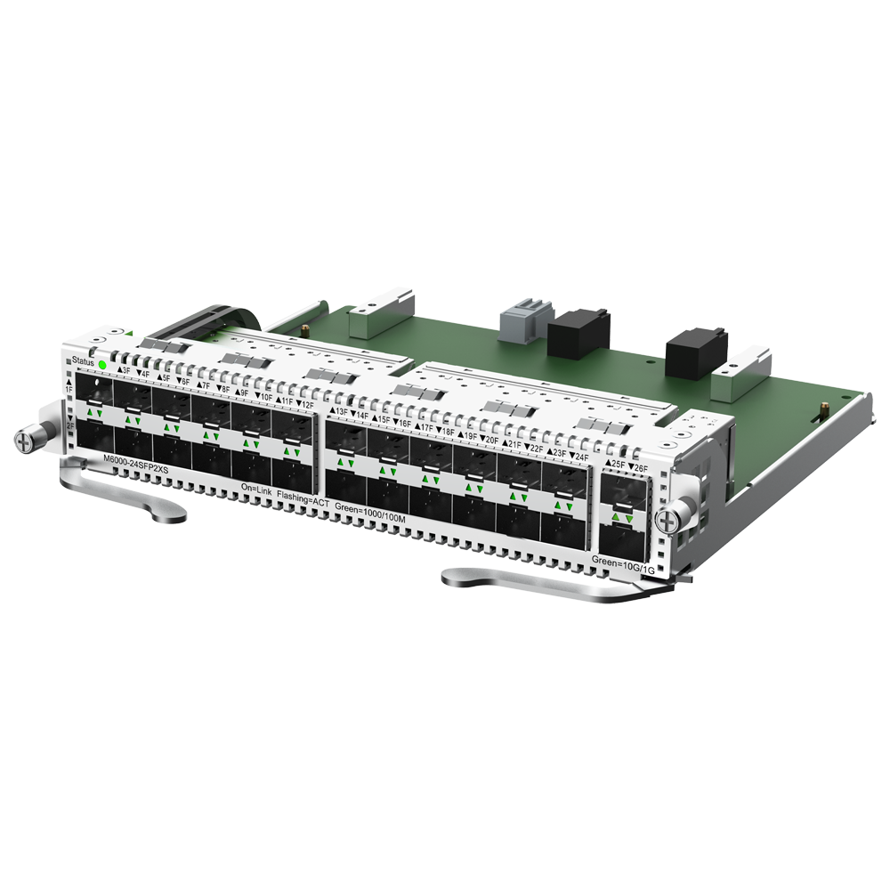 Bộ Module Switch Ruijie M6000-24SFP2XS, 24-Port GE SFP, 2-port 10G SFP+