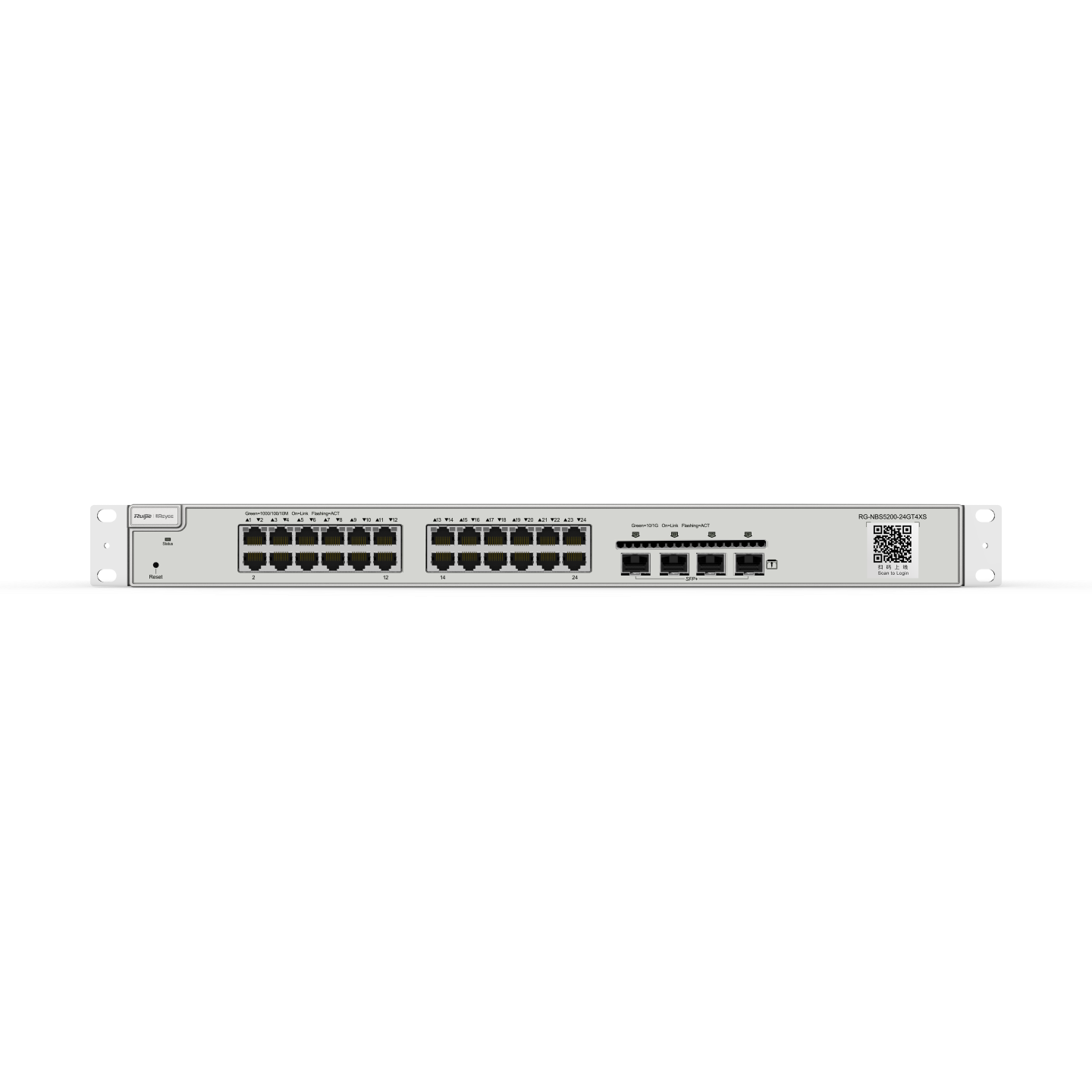 RG-NBS5200-24GT4XS, Thiết bị chuyển mạch Gigabit lớp 3 phi PoE loại 24 cổng, 4 uplink SFP+