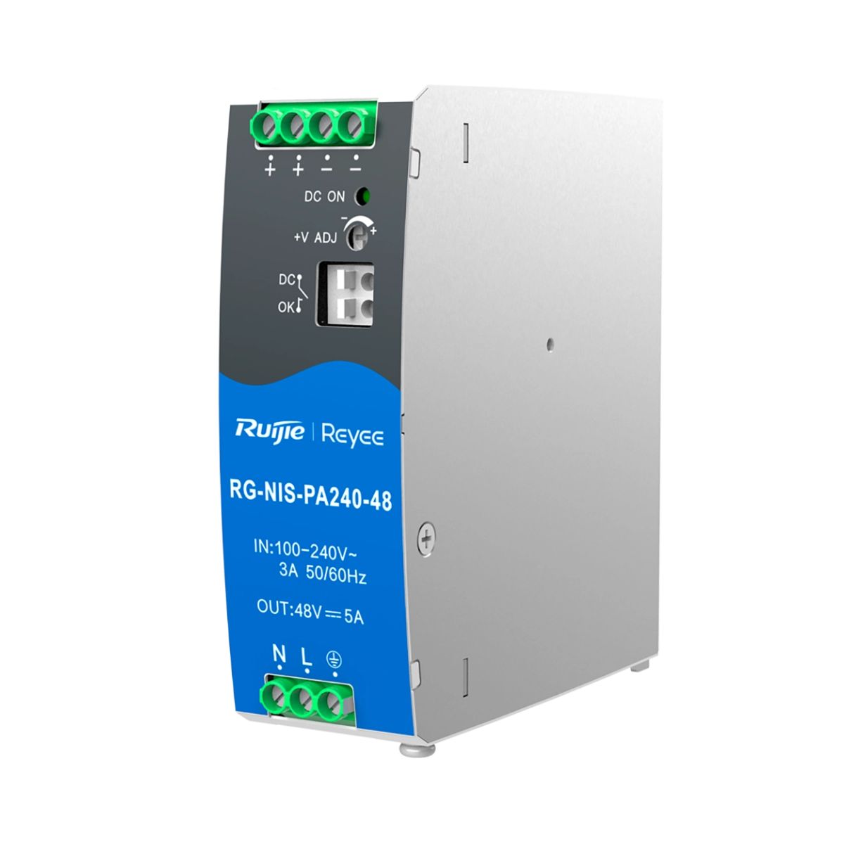 Bộ cấp nguồn 240w Reyee RG-NIS-PA240-48 100-240VAC, bảo vệ quá nhiệt