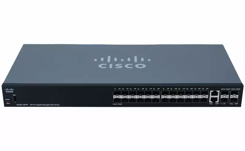 Cisco 28-port Gigabit SFP Managed Switch - SG350-28SFP-K9-EU