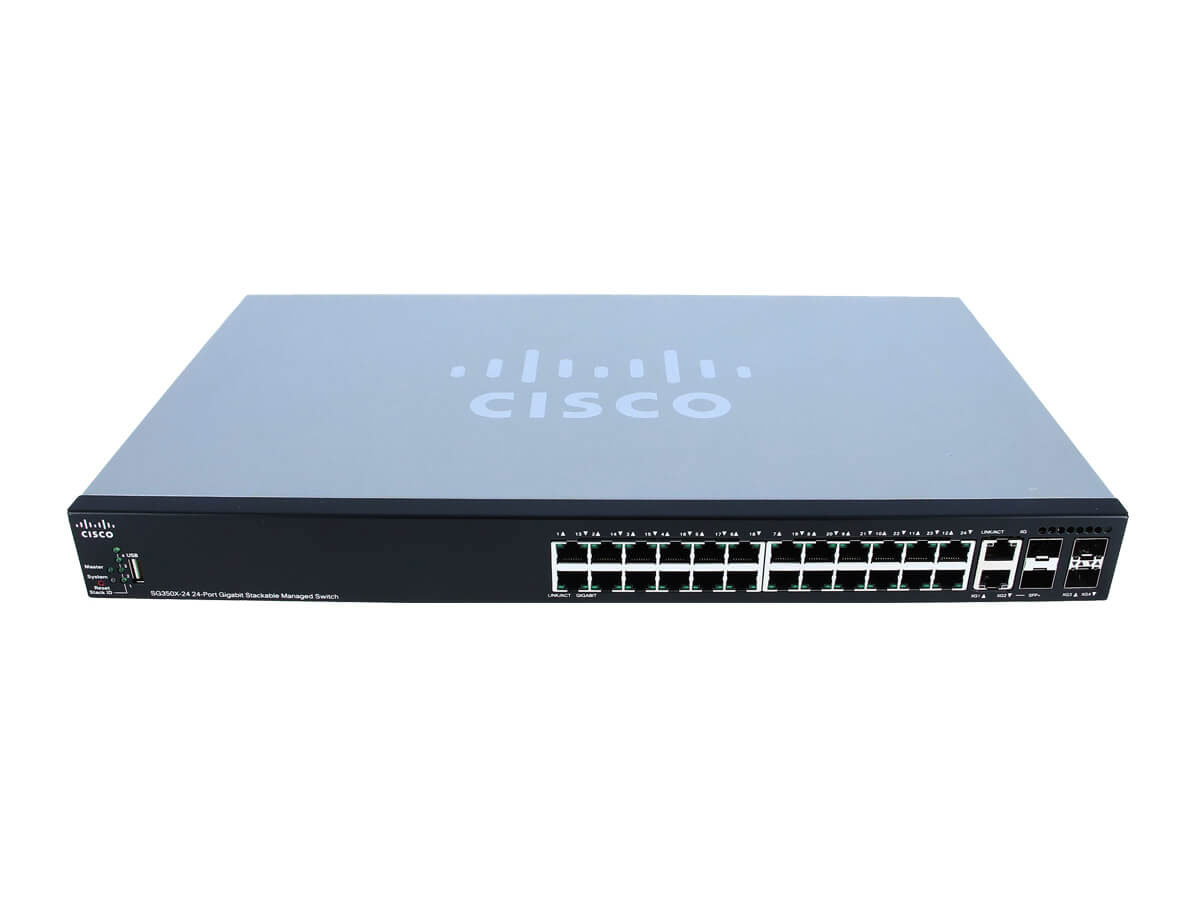 Cisco 24-port Gigabit Stackable Managed Switch - SG350X-24-K9-EU
