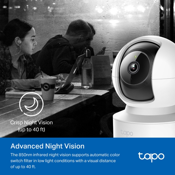 Camera AI Wi-Fi An Ninh Gia Đình Quay Quét trong nhà Tapo C222