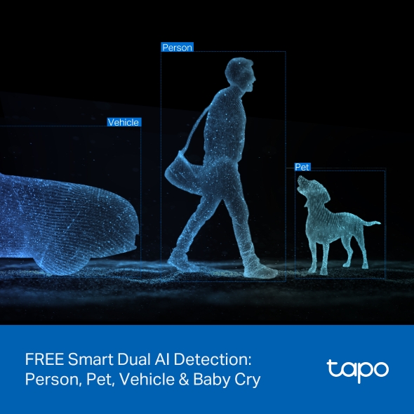 Camera An Ninh Quay Quét Ống Kính Kép Tapo C245D