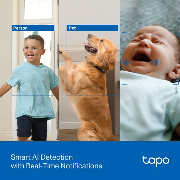 Camera Wi-Fi An Ninh Gia Đình Quay Quét AI Tapo C250