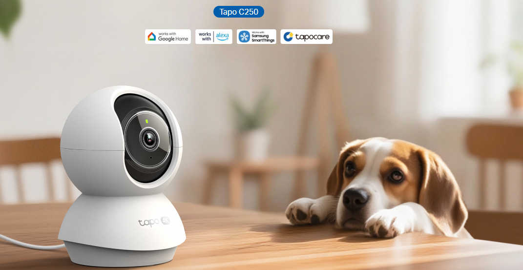 Camera Wi-Fi An Ninh Gia Đình Quay Quét AI Tapo C250