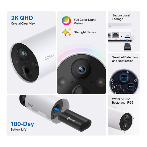 Hệ Thống Camera An Ninh Không Dây Thông Minh 2 Camera Tapo C420S2
