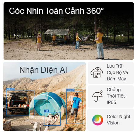 Bộ Camera An Ninh 4G LTE Quay Quét Năng Lượng Mặt Trời Tapo C615G KIT