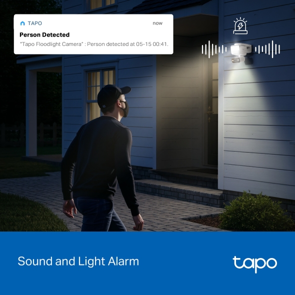 Camera an ninh xoay/nghiêng ngoài trời tích hợp đèn pha Tapo C710