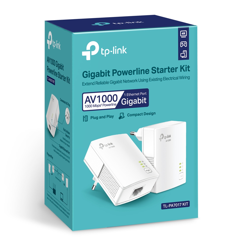 TL-PA7017 KIT Bộ Chuyển Đổi Internet Qua Đường Dây Điện TP-Link  Gigabit AV1000