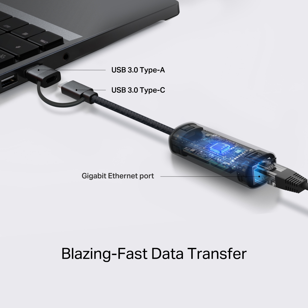 Adapter Mạng Gigabit Ethernet USB Type-C sang RJ45 TP-Link UE310C