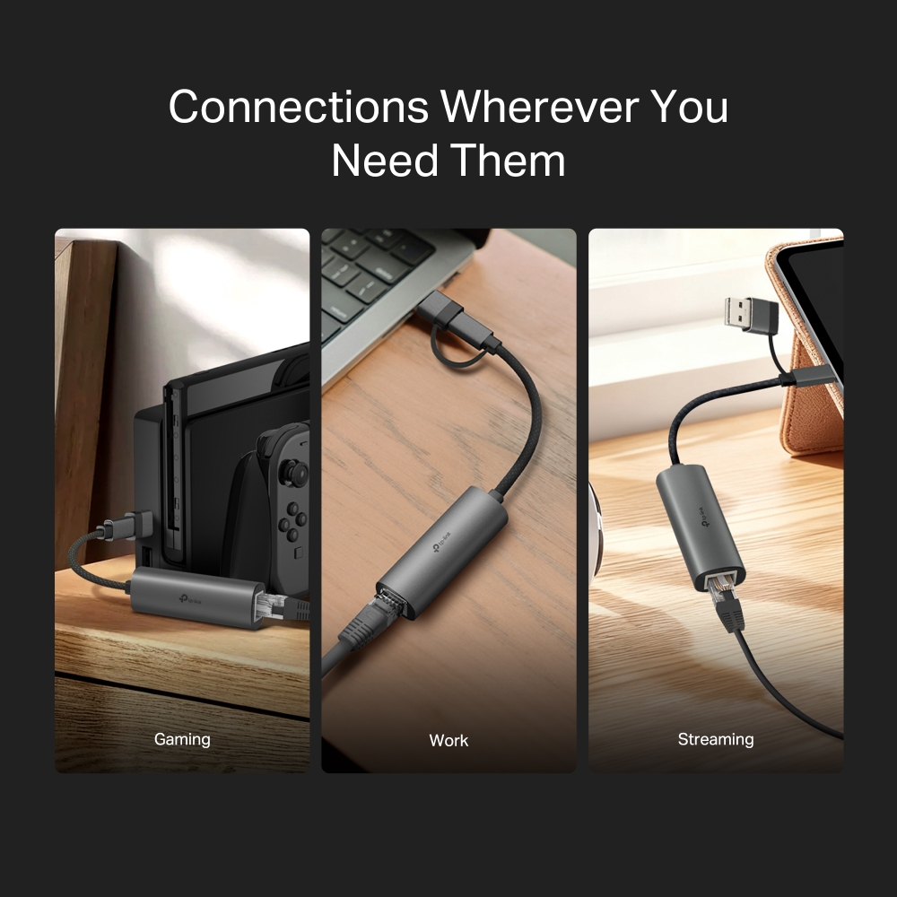 Adapter Mạng Gigabit Ethernet USB Type-C sang RJ45 TP-Link UE310C