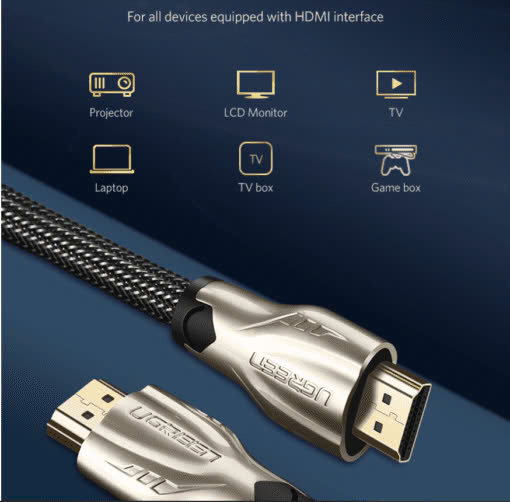 Dây Cáp HDMI Bọc Lưới Hỗ Trợ 4K 3D Ugreen HD102