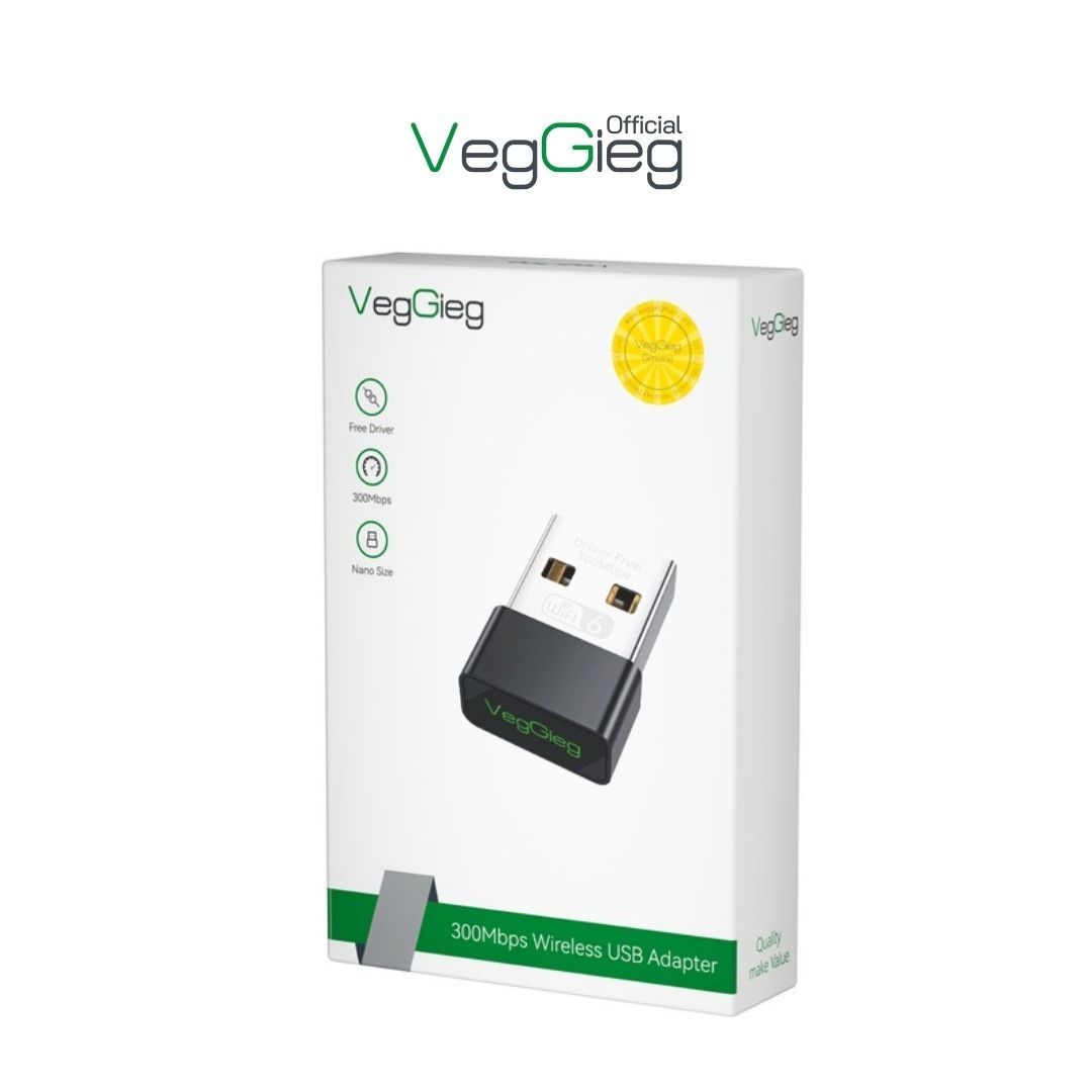 USB thu WiFi VegGieg 2.4G 300Mbps V-K300M