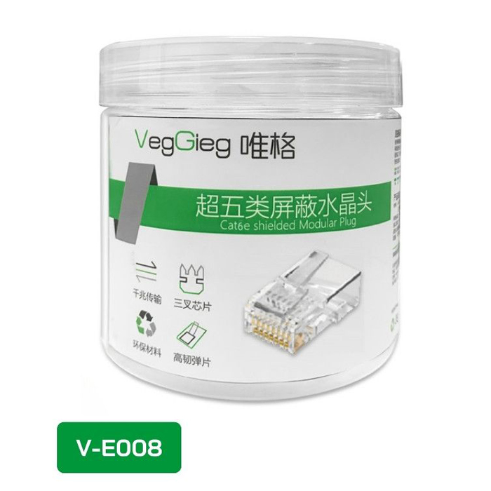 Đầu bấm mạng - Hạt mạng RJ45 CAT6 - V-E008