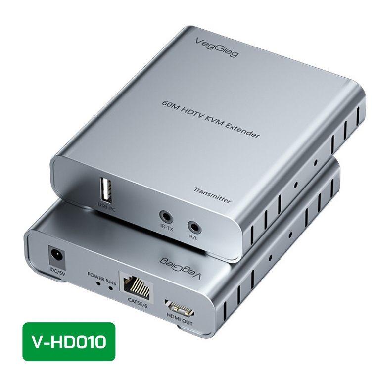 Bộ Mở Rộng HDMI 1080P KVM 60m (USB & Sound) VegGieg V-HD010