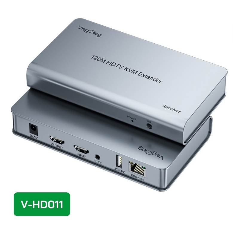 Bộ Mở Rộng HDMI 4K30Hz KVM 120m (USB & Sound) VegGieg V-HD011
