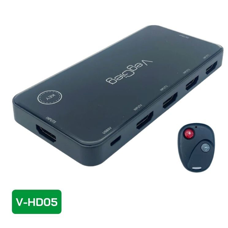 Bộ gộp HDMI 5 thiết bị vào 1 VegGieg V-HD05