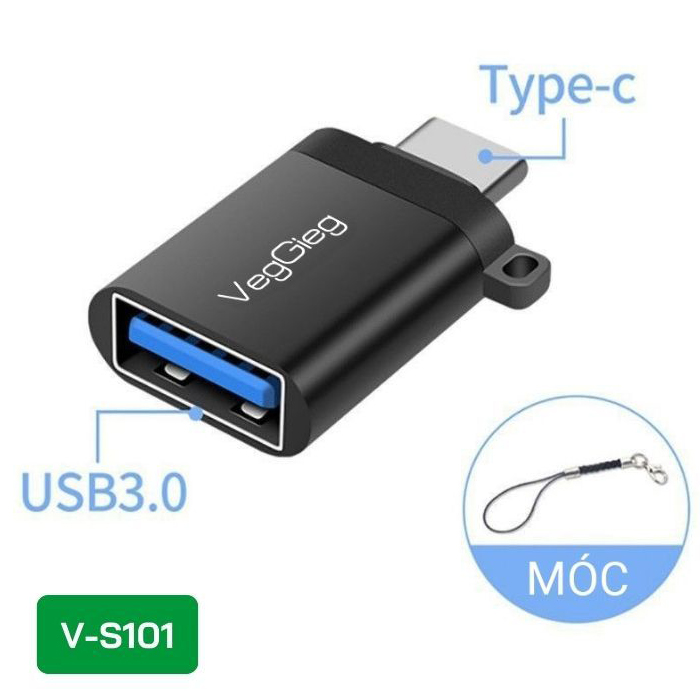 Cổng Chuyển Đổi Type-C Dương Sang USB 3.0 Âm - V-S101