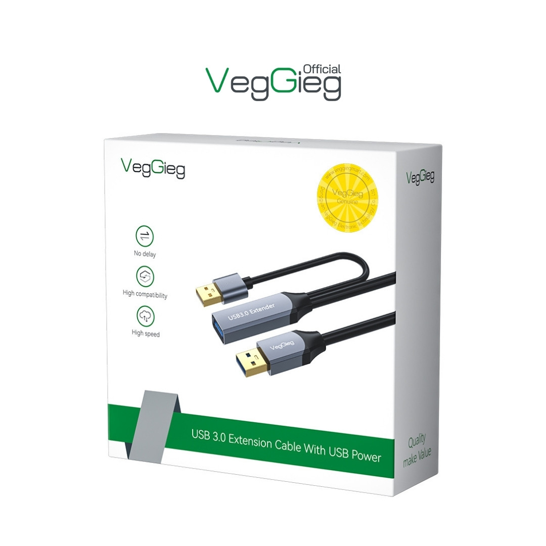 Cáp Nối Dài USB 3.0 - Tích Hợp Chip VegGieg V-U330 (5 – 30m)