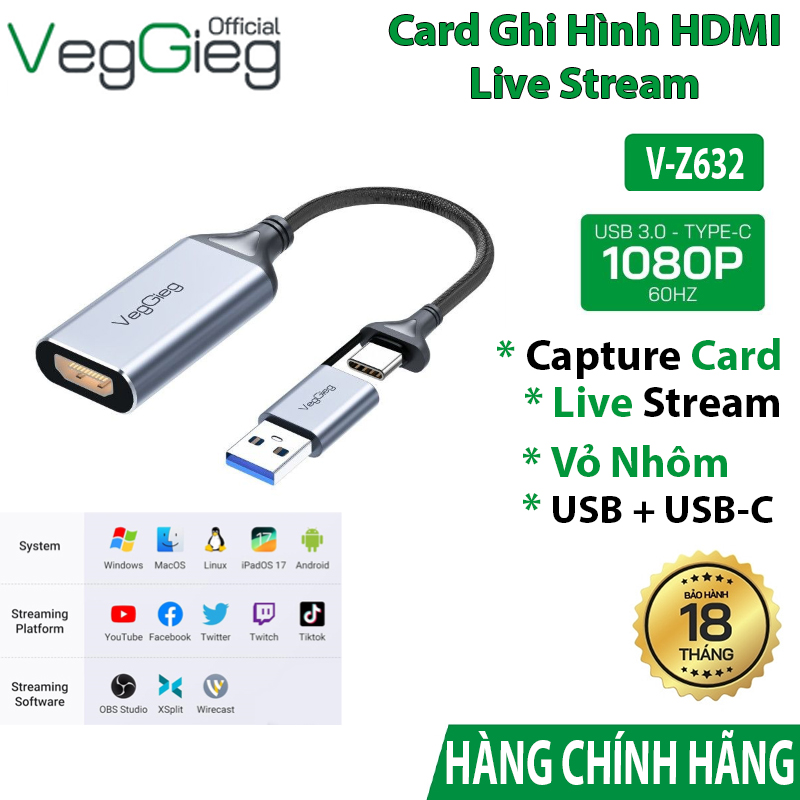 Cáp chuyển đổi HDMI sang USB/TypeC - V-Z632