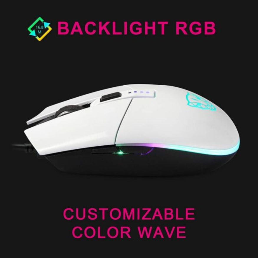 Chuột Gaming Motospeed V50 Wired White