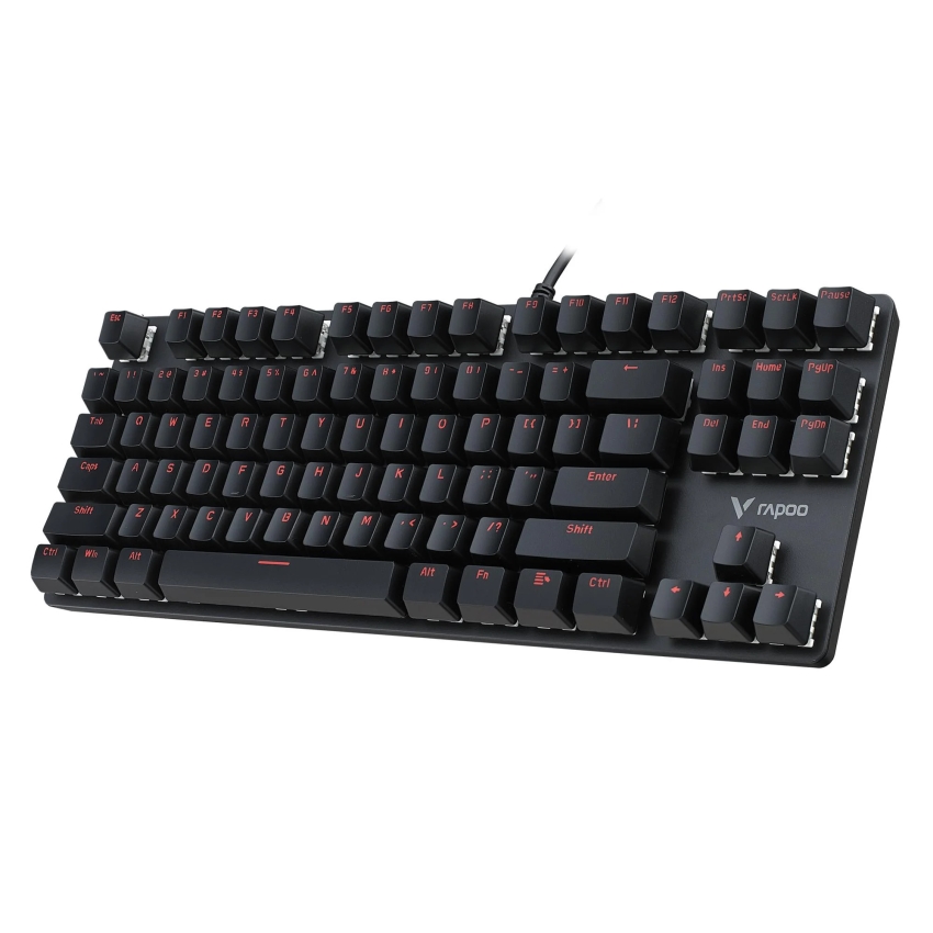 Bàn phím gaming Blue switch Rapoo V500 Alloy màu đen