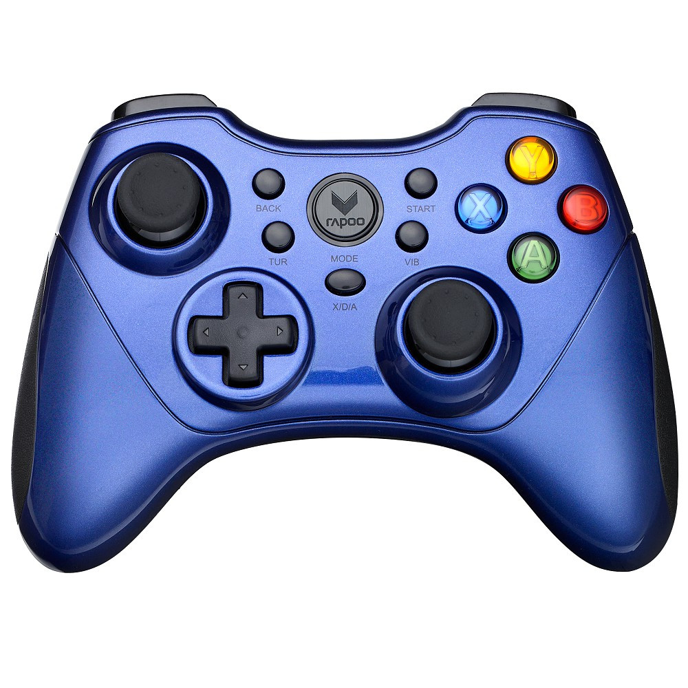 Tay cầm chơi game không dây Rapoo V600S màu xanh
