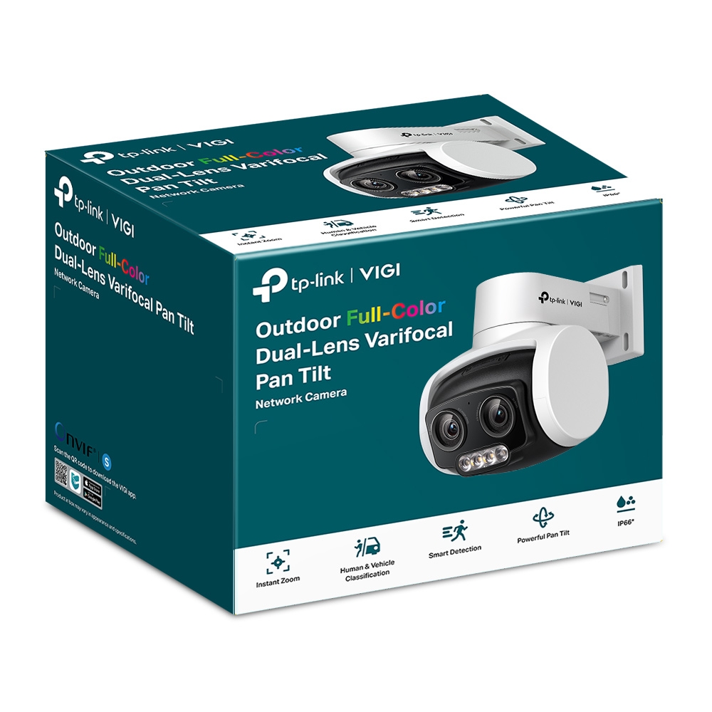 Camera IP TP-Link xoay nghiêng, đa tiêu cự, ống kính kép, Full-Color, ngoài trời 4MP VIGI C540V