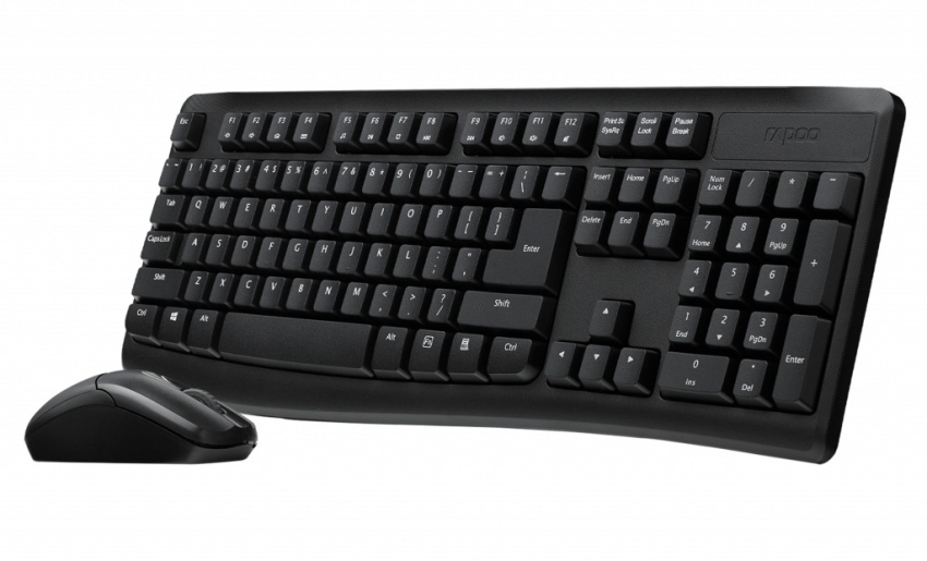Bộ bàn phím và chuột vi tính không dây Rapoo X1800Pro màu đen