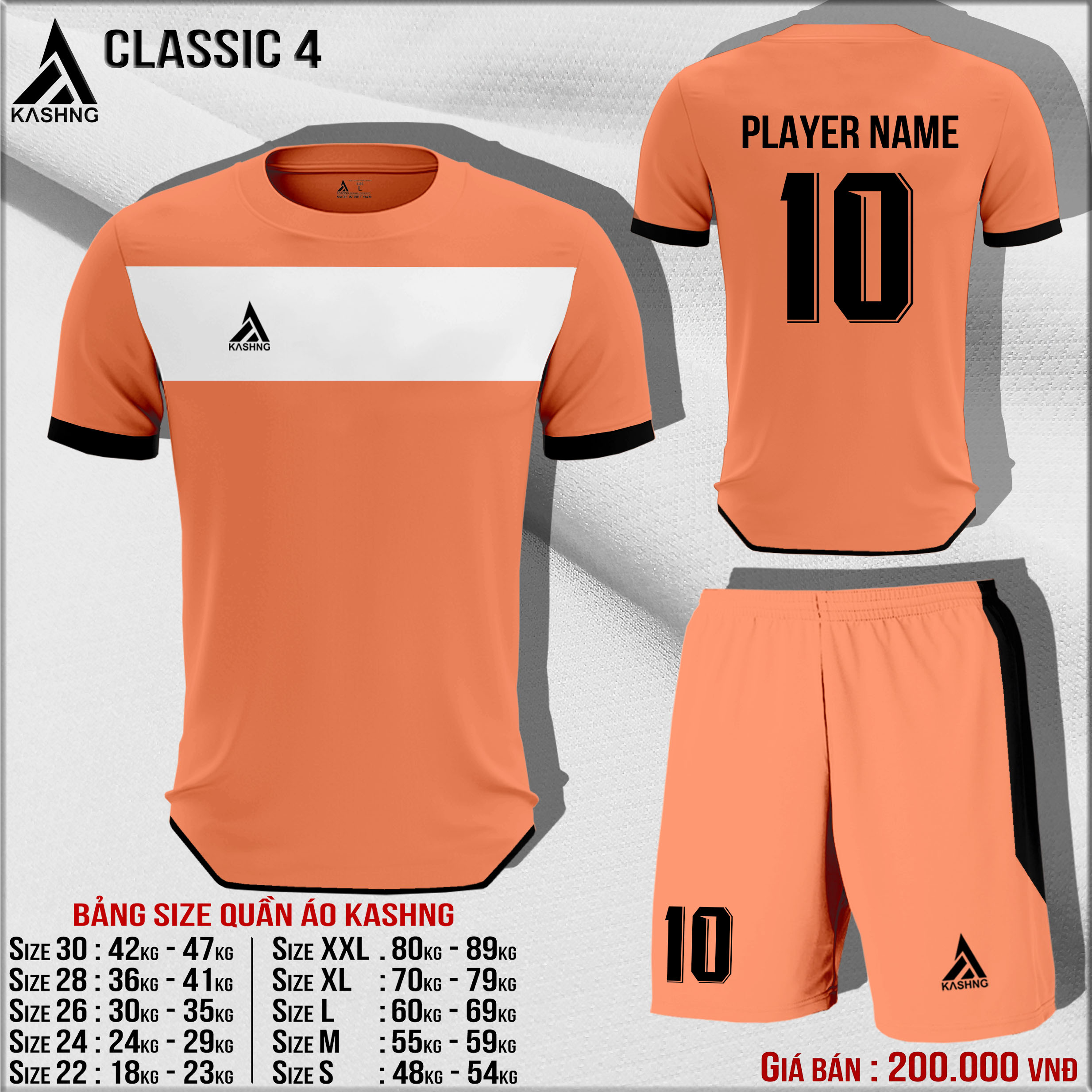 Bộ quần áo bóng đá cao cấp Classic 4 - Đặt may
