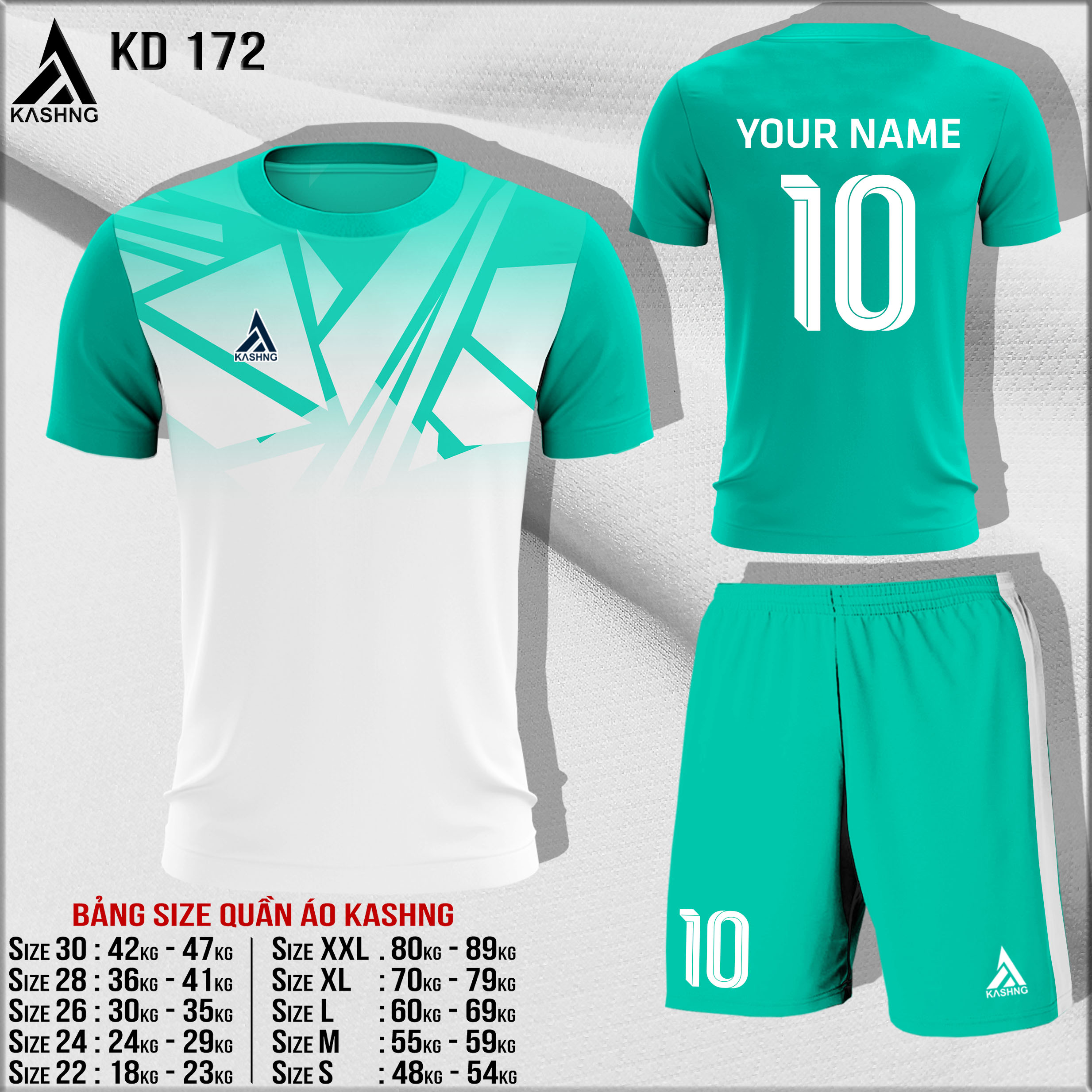 Bộ quần áo bóng đá cao cấp KD172 - Đặt may