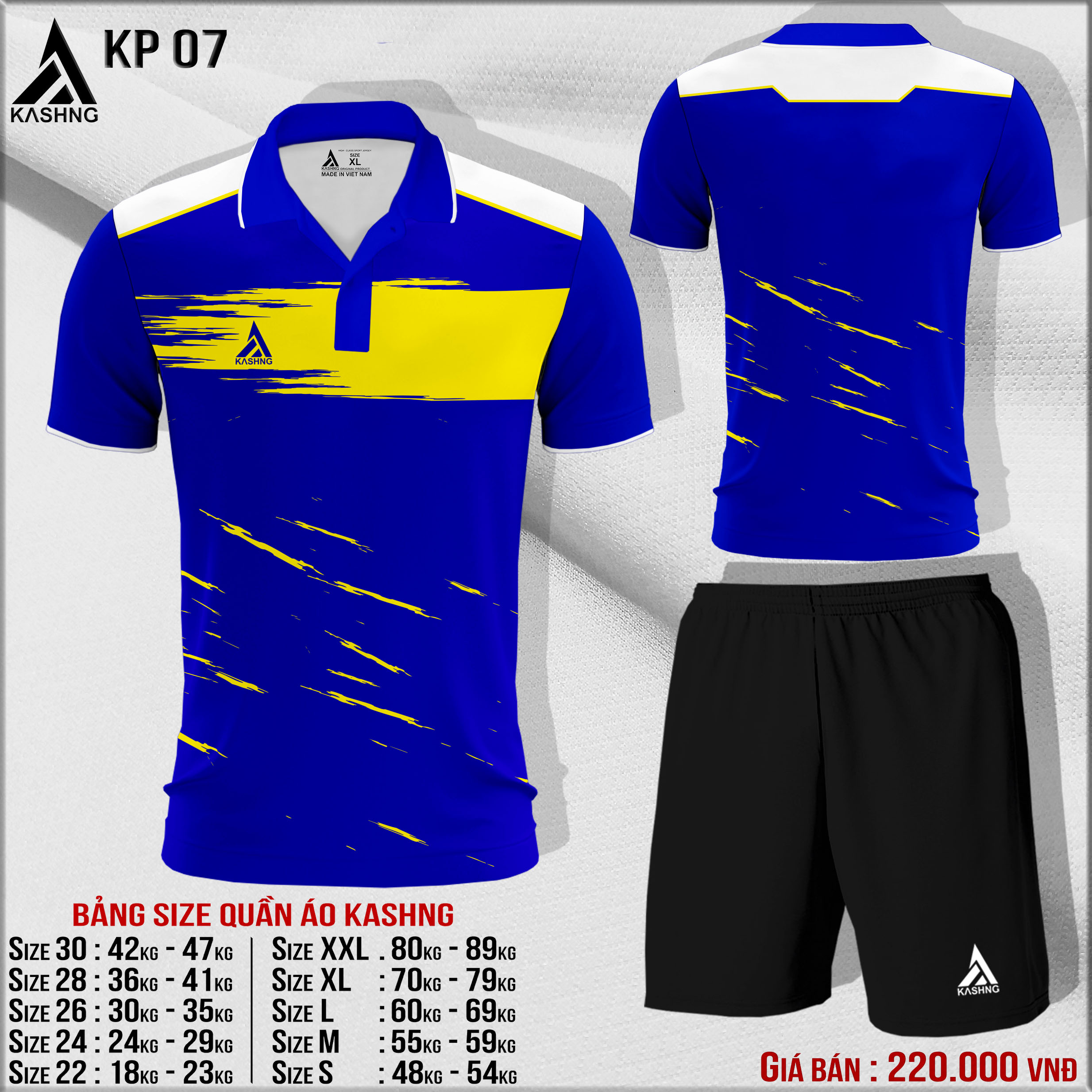 Bộ quần áo polo chất liệu thể thao cao cấp KP 07 - Đặt may