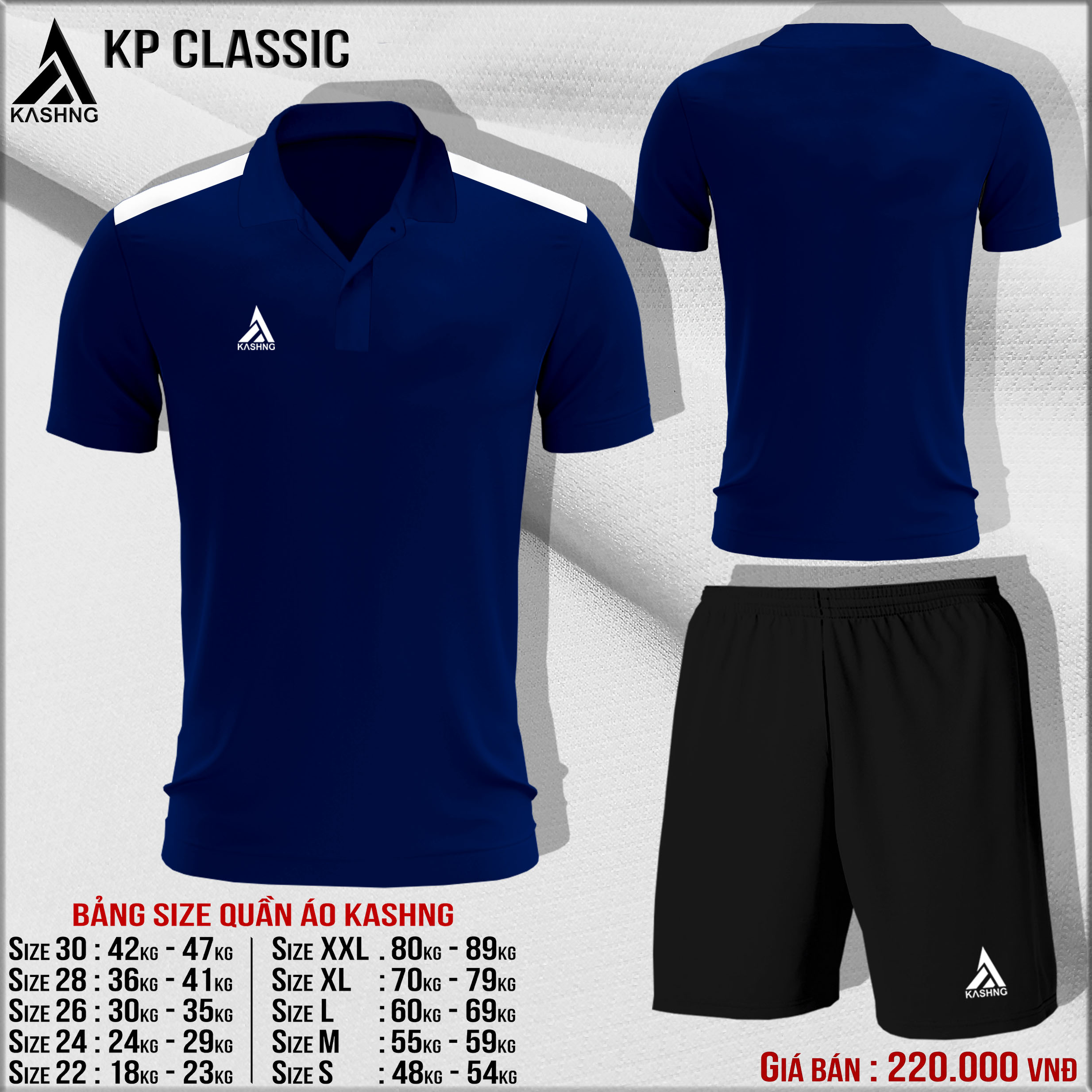 Bộ quần áo polo chất liệu thể thao cao cấp KP Classic - Đặt may