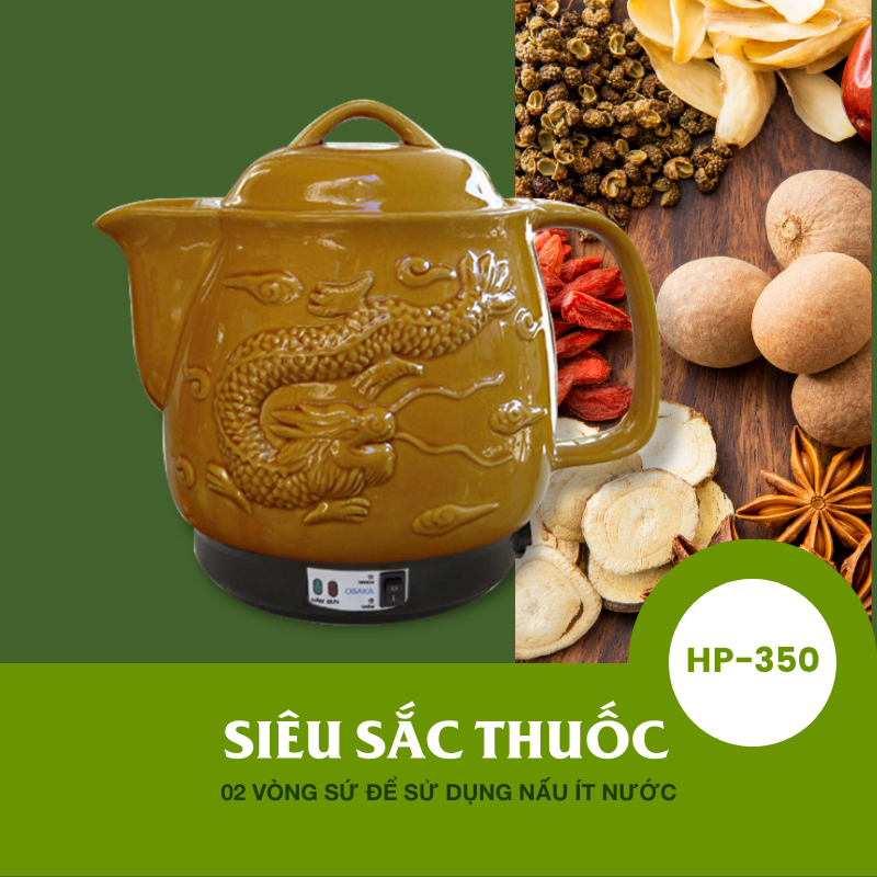 Siêu Sắc Thuốc Osaka HP350 - Dung tích 3.5 lít - Sắc các loại thảo dược