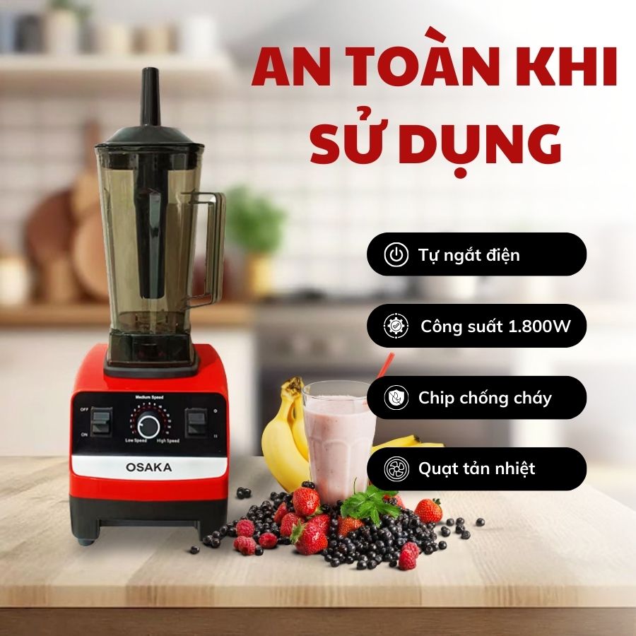 Máy xay sinh tố công nghiệp OSAKA đa năng siêu mạnh BL-689 - Dung tích 2L