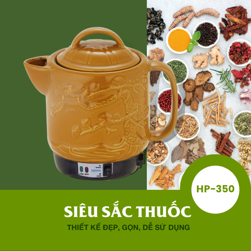 Siêu Sắc Osaka HP350 - Dung tích 3.5 lít - Sắc các loại thảo dược