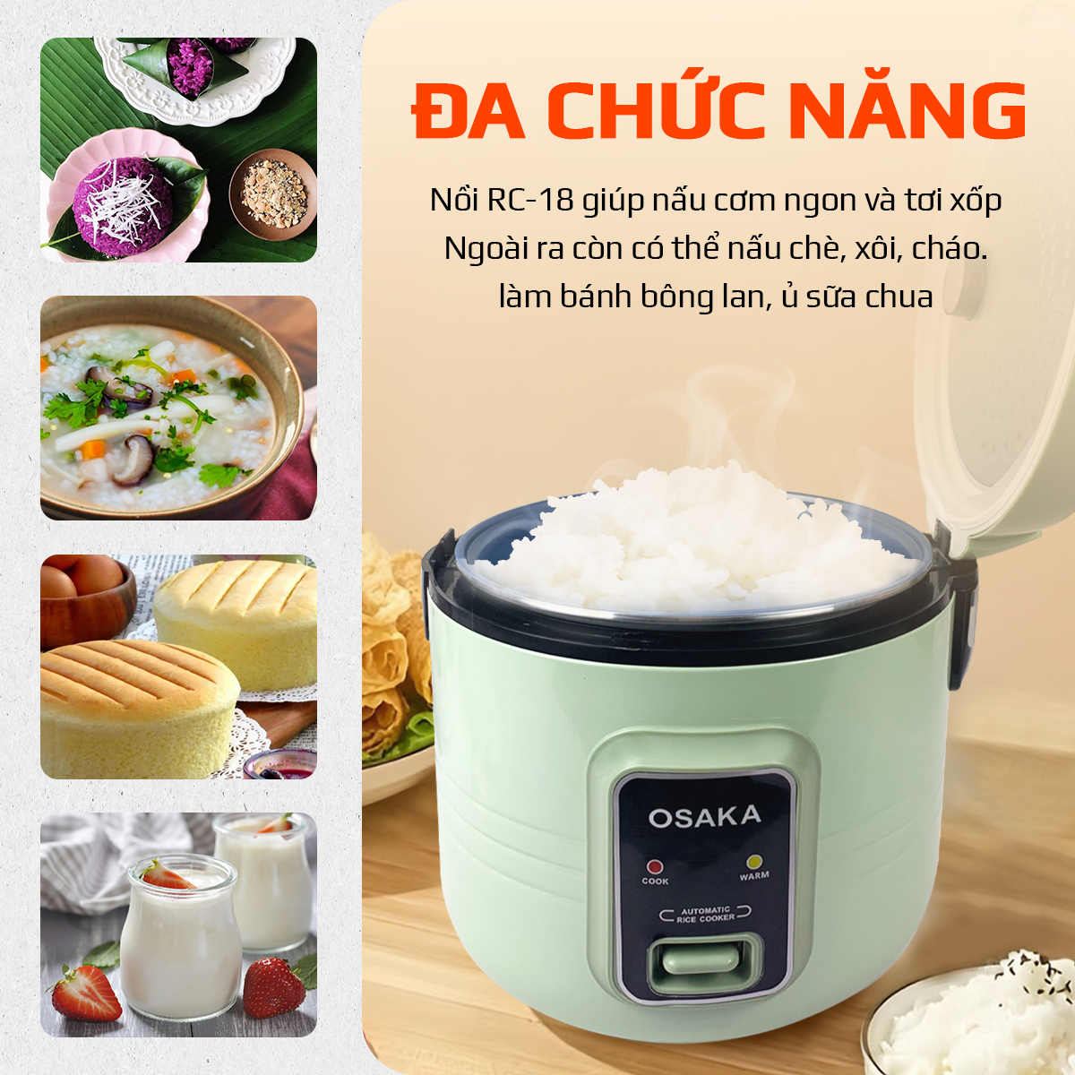 NỒI CƠM ĐIỆN OSAKA RC-18
