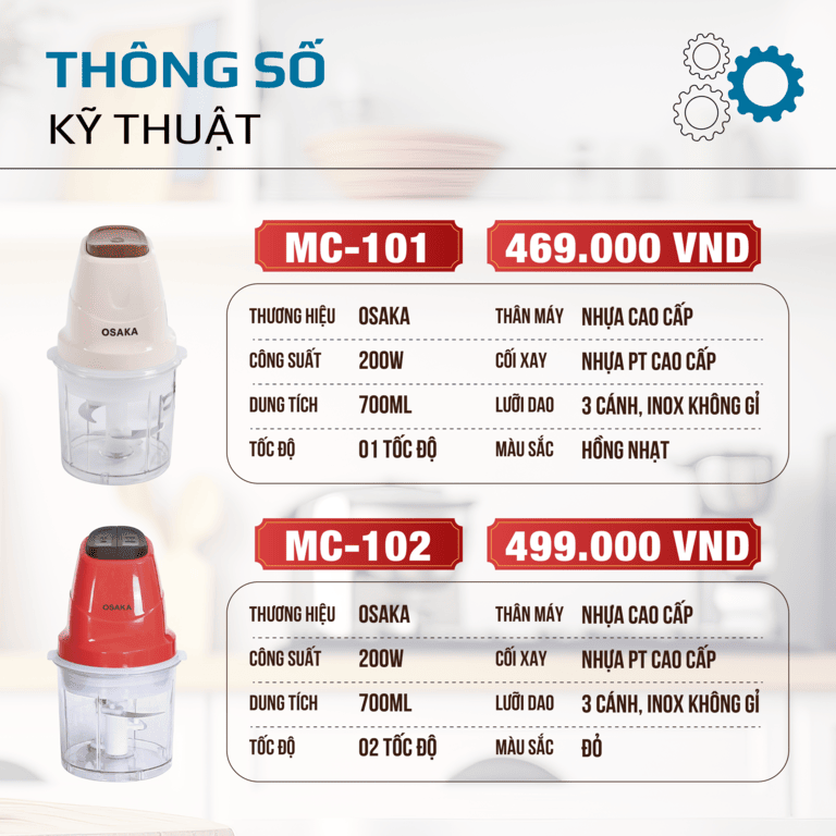 Máy xay Quốc dân OSAKA MC-101 chính hãng đa năng tiện dụng