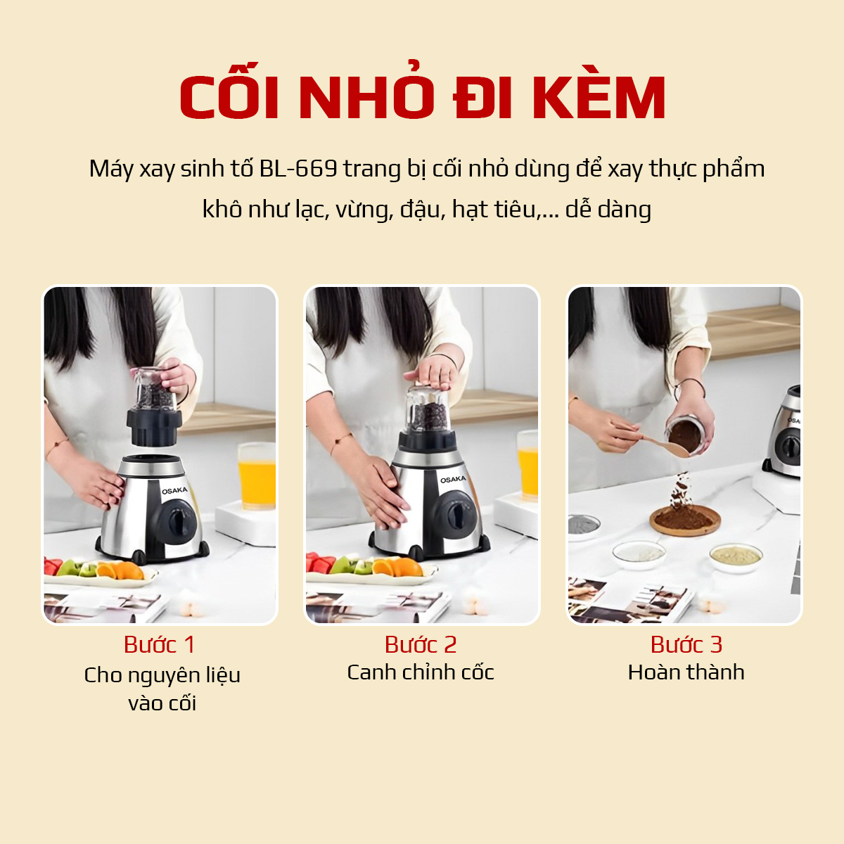Máy xay sinh tố Osaka BL-669 _ Dung tích 1.5L _ Chính hãng Osaka Việt Nam