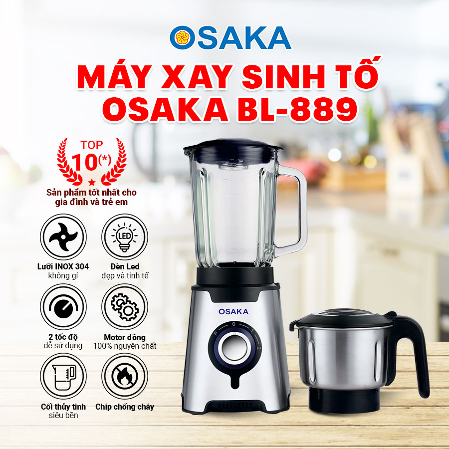 MÁY XAY SINH TỐ OSAKA BL-889 - BỘ ĐA NĂNG