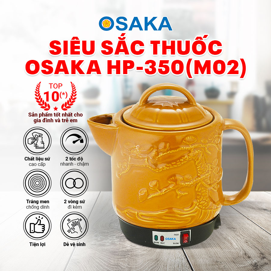 Siêu Sắc Osaka HP350 - Dung tích 3.5 lít - Sắc các loại thảo dược