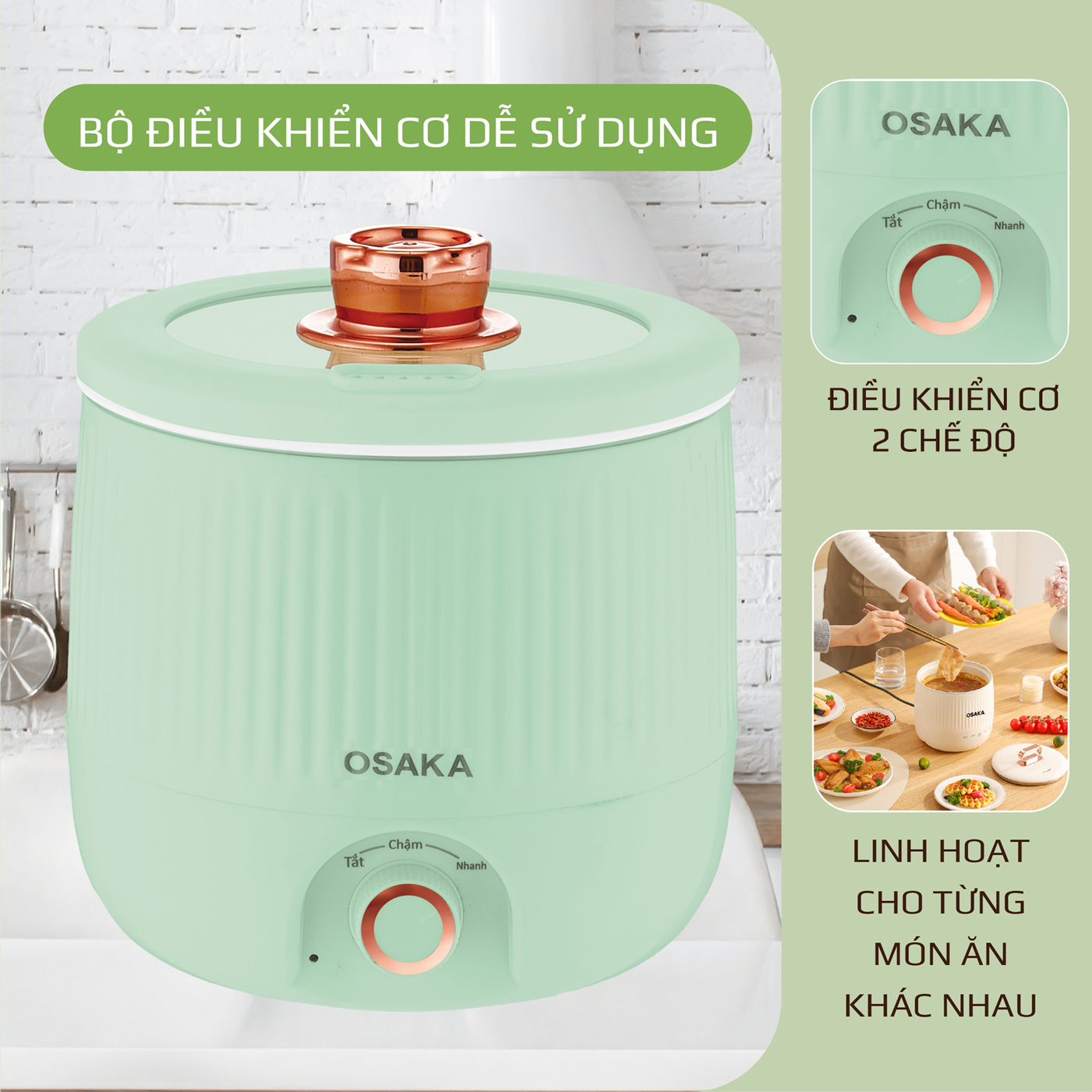 NỒI LẨU ĐIỆN "MAGIC POT" 12 TRONG 1 OSAKA MCP-180 ĐA NĂNG VÀ TIỆN DỤNG