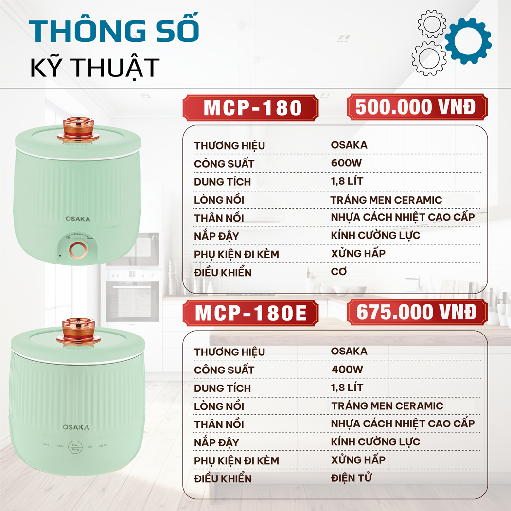 NỒI LẨU ĐIỆN "MAGIC POT" 12 TRONG 1 OSAKA MCP-180 ĐA NĂNG VÀ TIỆN DỤNG
