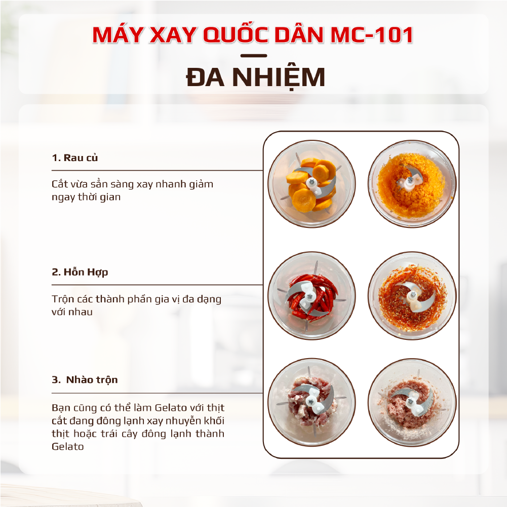 Máy xay Quốc dân OSAKA MC-101 chính hãng đa năng tiện dụng